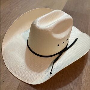 Twister Cream Hat with Black Trim